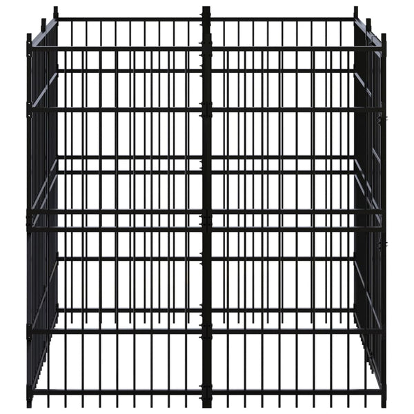 Koiran ulkohäkki teräs 3,69 m²