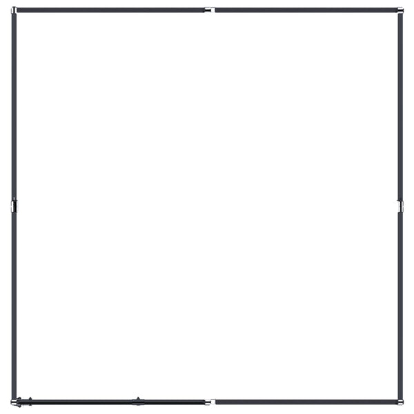 Koiran ulkohäkki teräs 3,69 m²