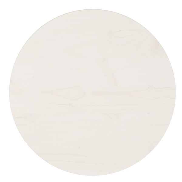 Pöytälevy valkoinen Ø40x2,5 cm täysi mänty