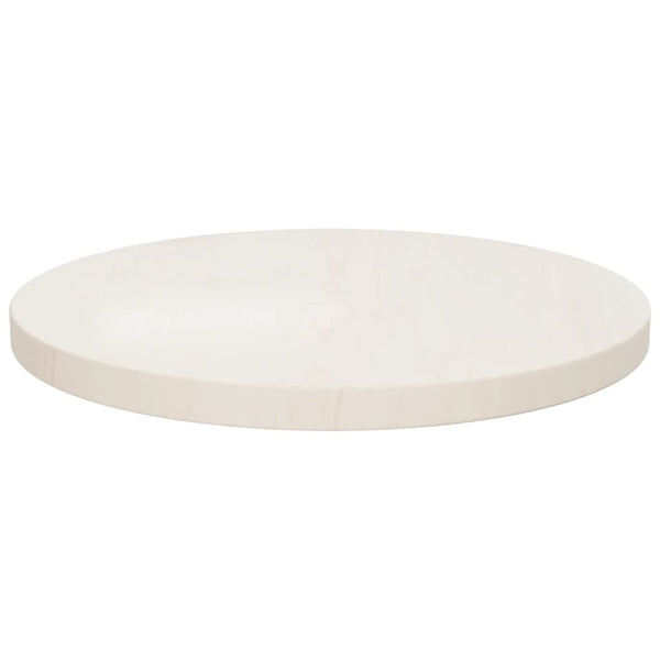 Pöytälevy valkoinen Ø40x2,5 cm täysi mänty