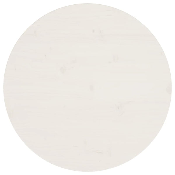 Pöytälevy valkoinen Ø60x2,5 cm täysi mänty