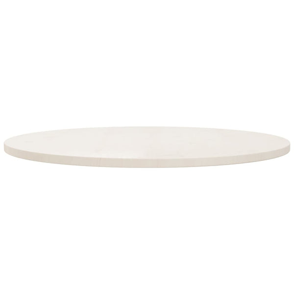 Pöytälevy valkoinen Ø90x2,5 cm täysi mänty