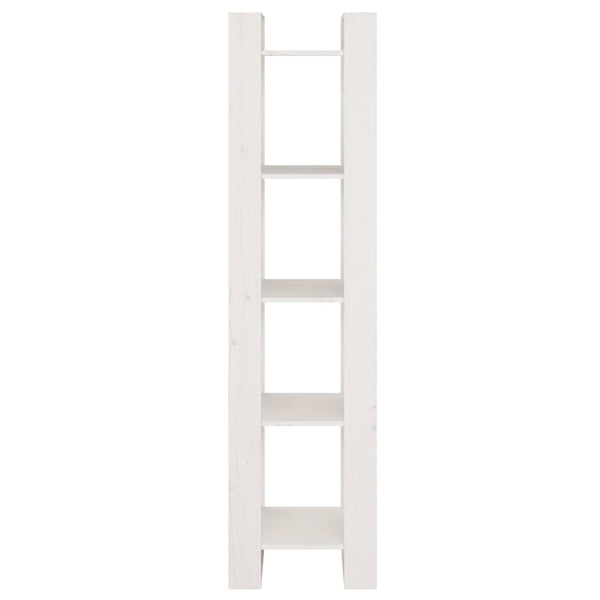Kirjahylly/tilanjakaja valkoinen 41x35x160 cm täysi mänty