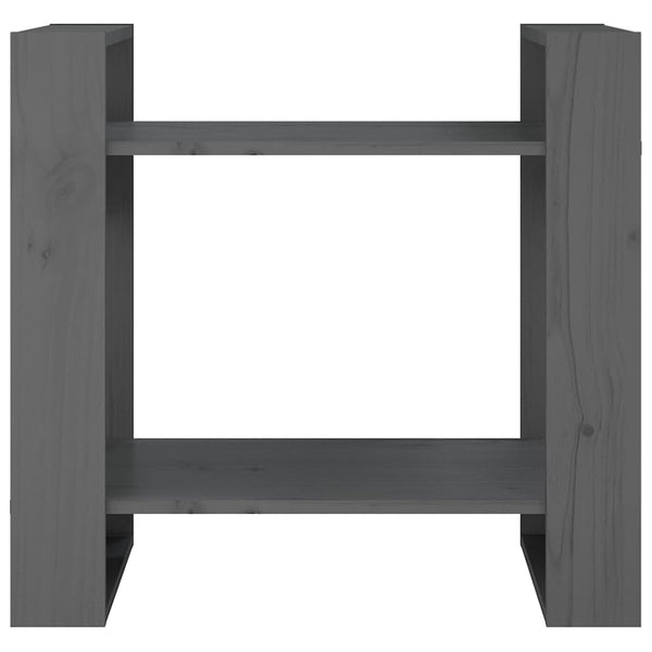 Kirjahylly/tilanjakaja harmaa 60x35x57 cm täysi mänty