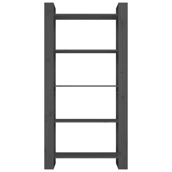 Kirjahylly/tilanjakaja harmaa 80x35x160 cm täysi mänty