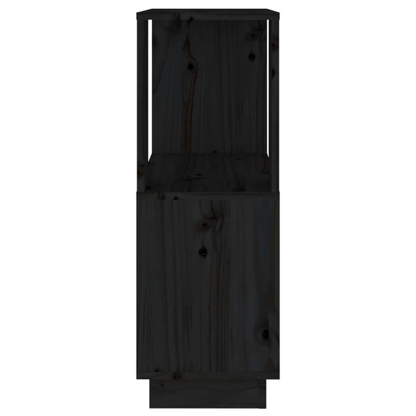 Kirjahylly/tilanjakaja musta 51x25x70 cm täysi mänty