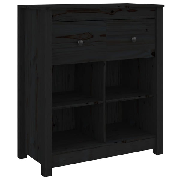 Senkki musta 70x35x80 cm täysi mänty