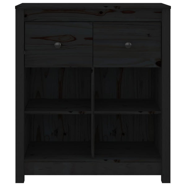 Senkki musta 70x35x80 cm täysi mänty