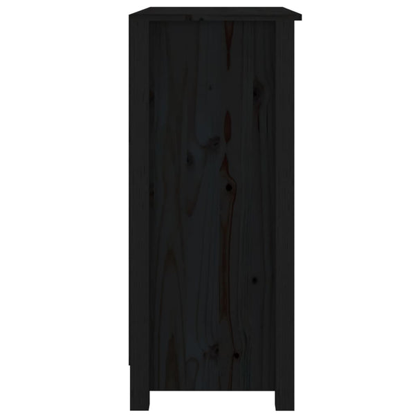 Senkki musta 70x35x80 cm täysi mänty