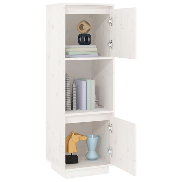 Kaappi valkoinen 38x35x117 cm täysi mänty