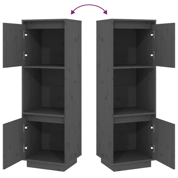 Kaappi harmaa 38x35x117 cm täysi mänty