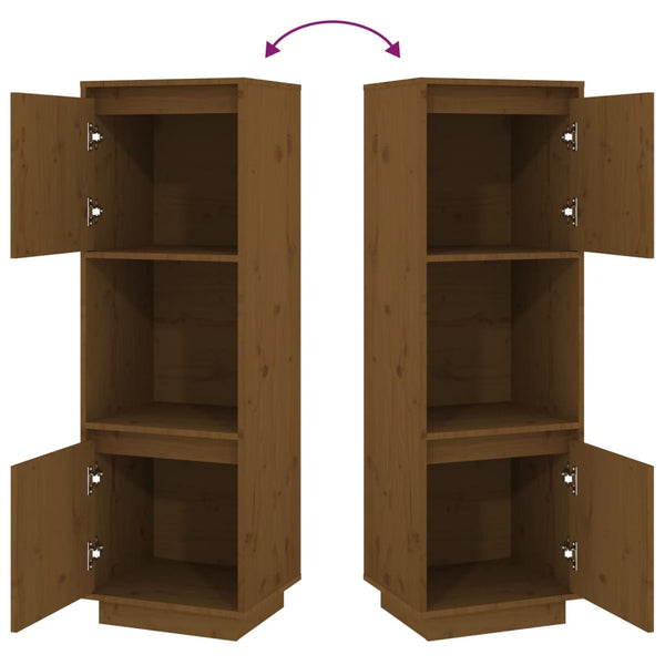 Kaappi hunajanruskea 38x35x117 cm täysi mänty