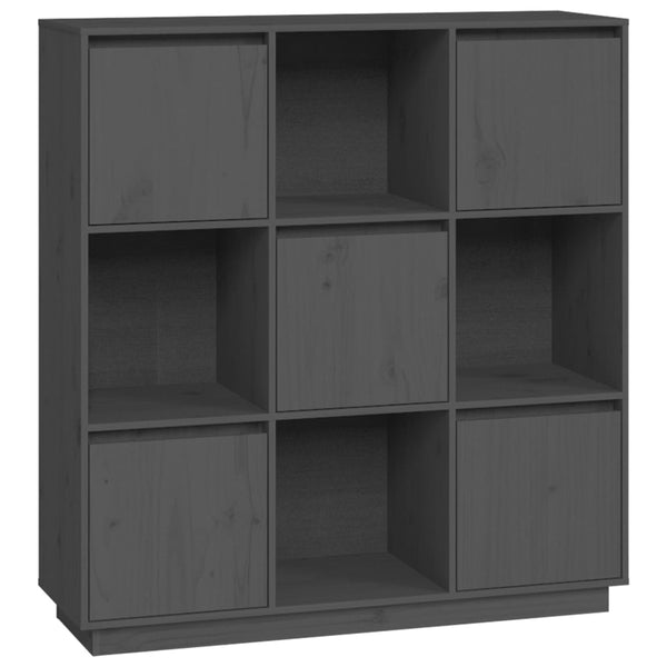 Kaappi harmaa 110,5x35x117 cm täysi mänty