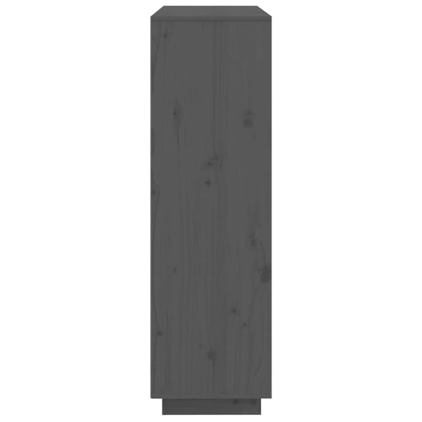Kaappi harmaa 110,5x35x117 cm täysi mänty