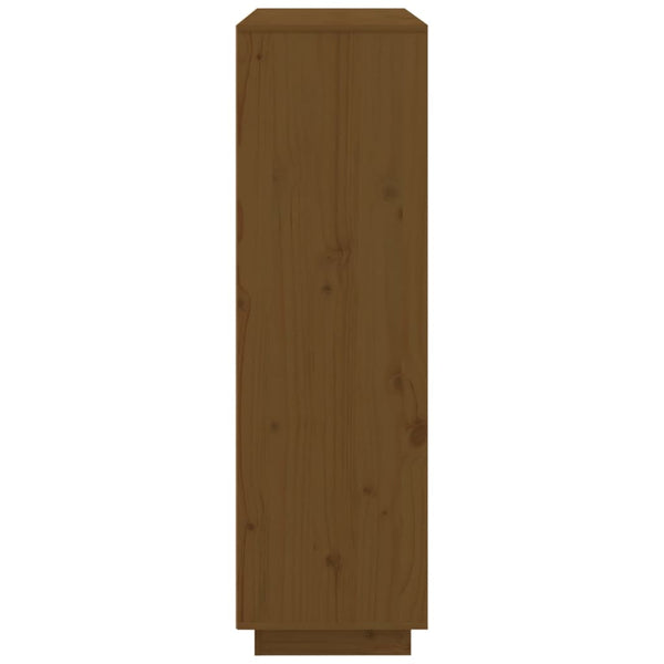 Kaappi hunajanruskea 110,5x35x117 cm täysi mänty