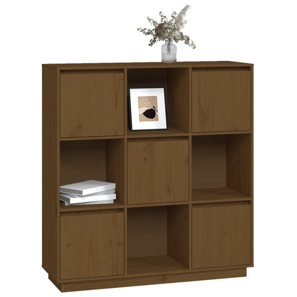 Kaappi hunajanruskea 110,5x35x117 cm täysi mänty