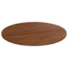 Pyöreä pöytälevy tummanruskea Ø 90x1,5 cm käsitelty tammi