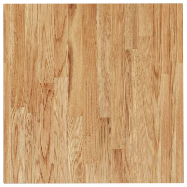 Pöytälevy neliö vaaleanruskea 80x80x1,5 cm käsitelty tammi