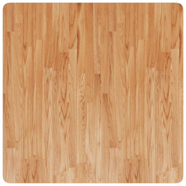 Pöytälevy neliö vaaleanruskea 80x80x4 cm käsitelty tammi