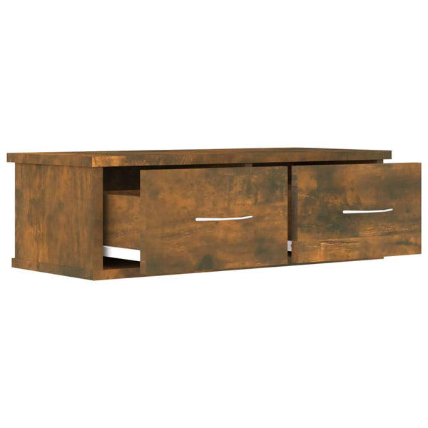 TV-seinäkaappi savutammi 60x26x18,5 cm tekninen puu