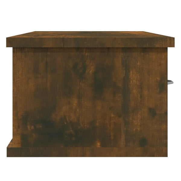 TV-seinäkaappi savutammi 88x26x18,5 cm tekninen puu