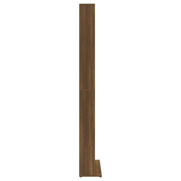 CD-hylly ruskea tammi 102x23x177,5 cm tekninen puu
