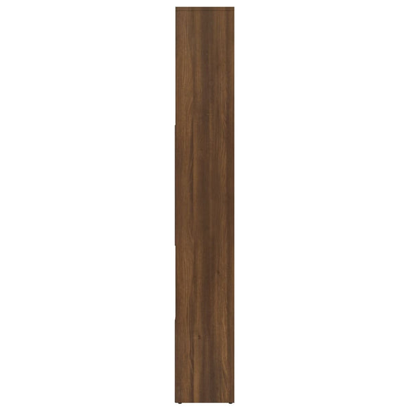 Kirjahylly ruskea tammi 67x24x161 cm tekninen puu