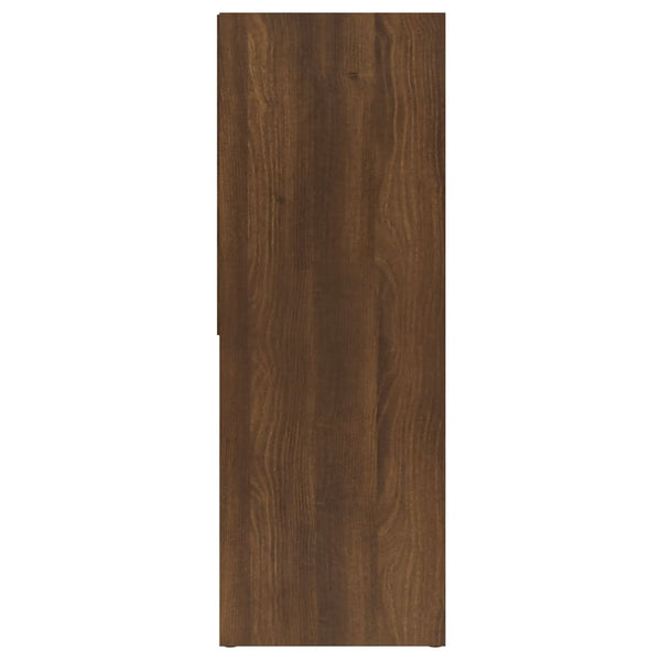 Kirjahylly ruskea tammi 67x24x161 cm tekninen puu