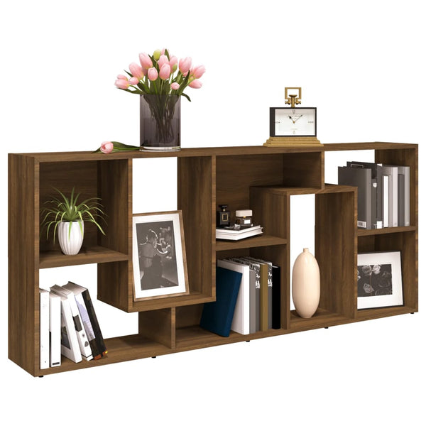 Kirjahylly ruskea tammi 67x24x161 cm tekninen puu
