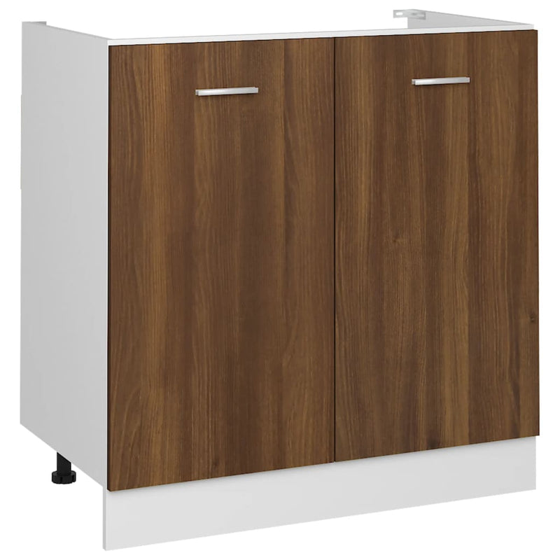 Ruskea tammi allaskaappi Pompilas 80x46x81,5cm (puinen)