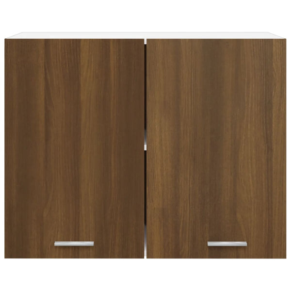 Riippuva kaappi ruskea tammi 80x31x60 cm lastulevy