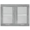 Harmaa riippuva lasikaappi Pompilas 80x31x60cm (puinen)