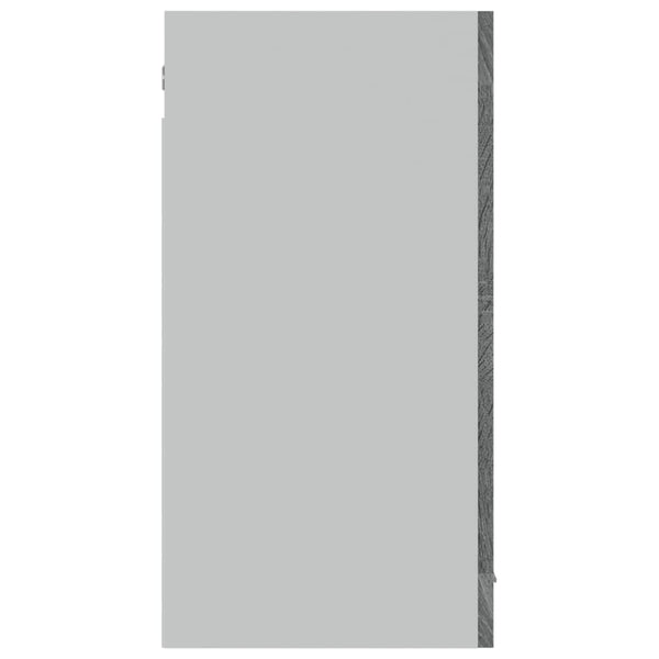 Harmaa riippuva lasikaappi Pompilas 80x31x60cm (puinen)