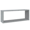 Seinäkuutiohyllyt 2 kpl harmaa Sonoma 60x15x23 cm tekninen puu