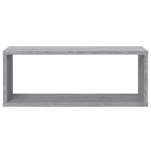 Seinäkuutiohyllyt 2 kpl harmaa Sonoma 60x15x23 cm tekninen puu