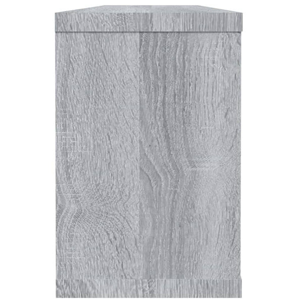 Seinäkuutiohyllyt 2 kpl harmaa Sonoma 60x15x23 cm tekninen puu