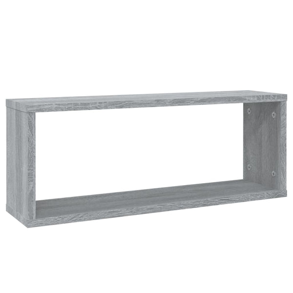 Seinäkuutiohyllyt 6 kpl harmaa Sonoma 60x15x23 cm tekninen puu