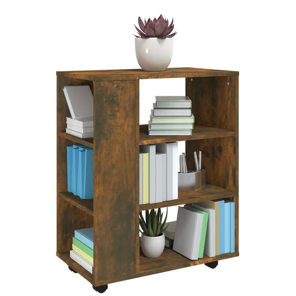 Kaappi pyörillä savutammi 60x35x75 cm tekninen puu