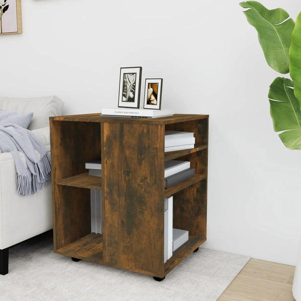 Kaappi pyörillä savutammi 60x53x72 cm tekninen puu