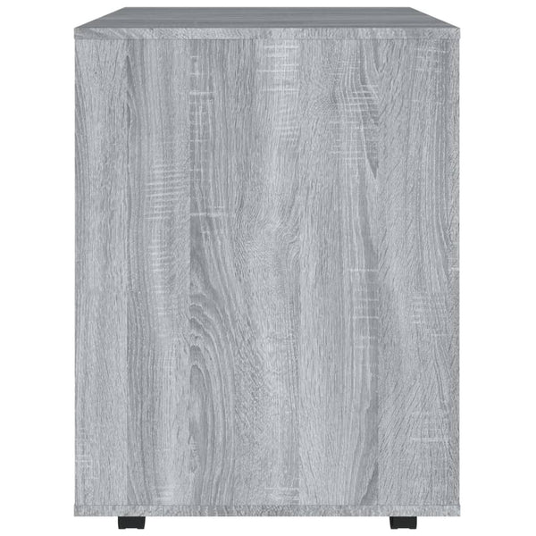 Kaappi pyörillä harmaa Sonoma 60x53x72 cm tekninen puu