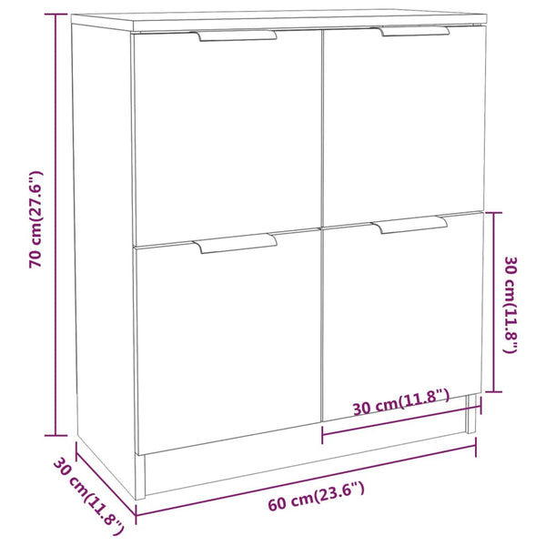 Senkki ruskea tammi 60x30x70 cm tekninen puu