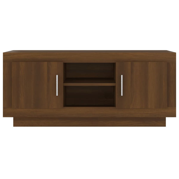 TV-taso ruskea tammi 102x35x45 cm tekninen puu