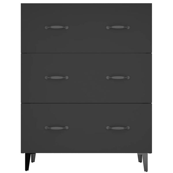 Senkki musta 69,5x34x90 cm tekninen puu