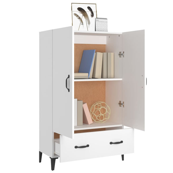 Kaappi valkoinen 70x31x115 cm tekninen puu