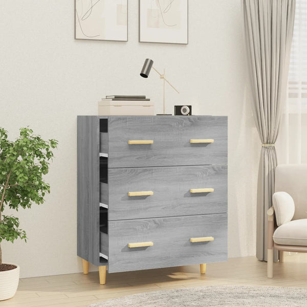 Senkki harmaa Sonoma 70x34x90 cm tekninen puu