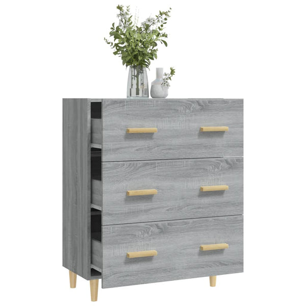 Senkki harmaa Sonoma 70x34x90 cm tekninen puu