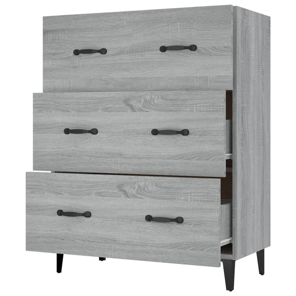 Senkki harmaa Sonoma 69,5x34x90 cm tekninen puu