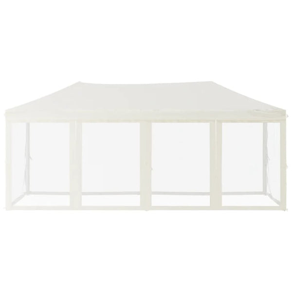 Kokoontaittuva juhlateltta sivuseinillä kerma 3x6 m