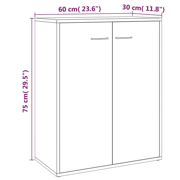 Senkki ruskea tammi 60x30x75 cm tekninen puu