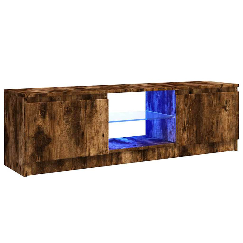 Savutammi tv-taso led-valoilla Dondos 120x30x35,5cm